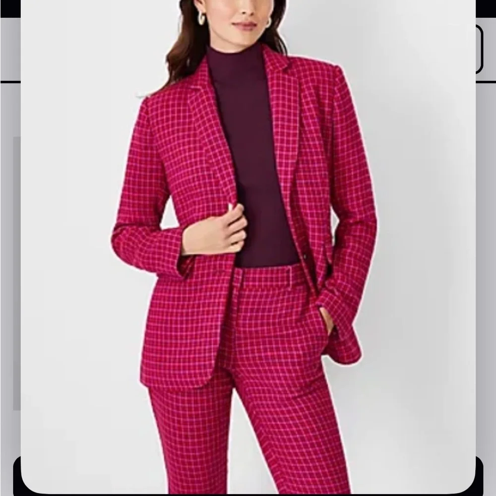 Ann Taylor The Greenwich Blazer In Houndstooth size 16 - Picture 1 of 4